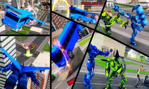 Flying Bus Robot Transformation:Real Stunt Master screenshot 3