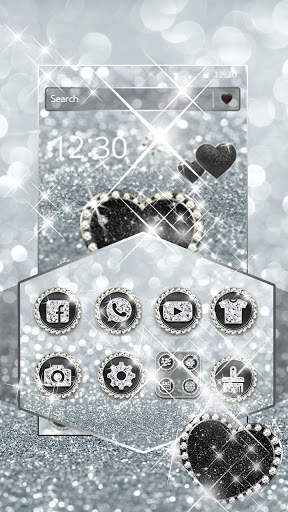 Diamond Love Glitter Theme screenshot 2