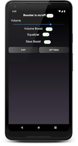 Volume Booster, Equalizer and Bass Boost for Music screenshot 1