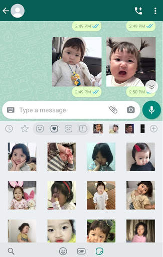 Korean Cute Baby Stickers - WhatsApp Sticker Apps screenshot 5