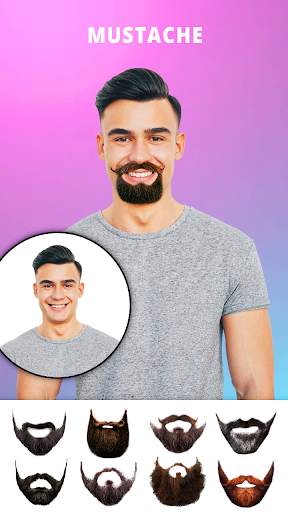 Men Hairstyle Photo Editor 2021: Mustaches & Beard screenshot 1