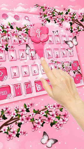 Pink Cherry Blossom Keyboard screenshot 2