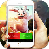 call from easter bunny prank icon