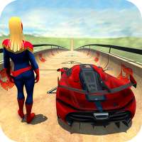 Superhero GT Racing Car Stunt: Mega Ramp Car Games logo