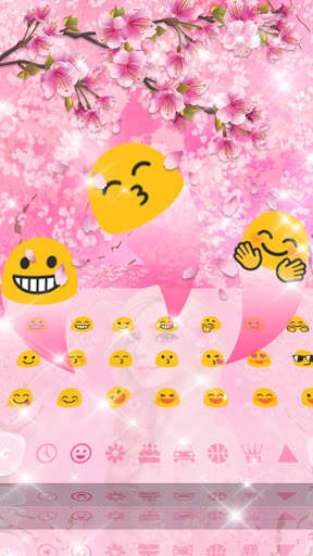 sakura  Girl Keyboard Theme स्क्रीनशॉट 3