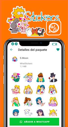 Moon Girls Stickers for WhatsApp screenshot 2