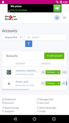 Multiple Accounts Messenger & Poster For Instagram screenshot 4