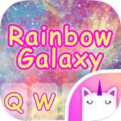 Rainbow Galaxy Emoji Keyboard Theme 1.0