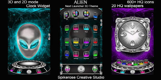 Alien 3D Next Launcher theme screenshot 1
