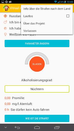 Virtual AlcoTest screenshot 2