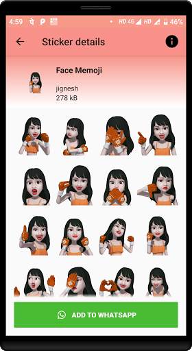 Best Beautifull girl Sticker For Whatsapp screenshot 6