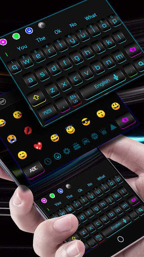 Classic Color Fluorescent Metal Black Keyboard screenshot 3