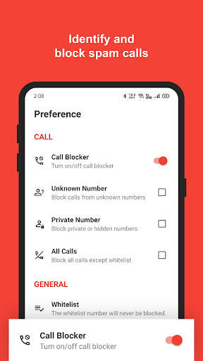 Call Blocker -  Block Spam, Unwanted and Robocalls 1 تصوير الشاشة