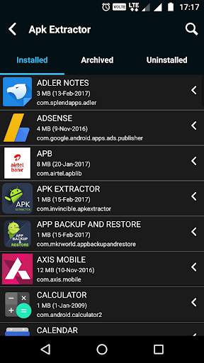 Apk Extractor 3 تصوير الشاشة