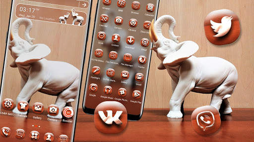 Cute Elephant Launcher Theme screenshot 1