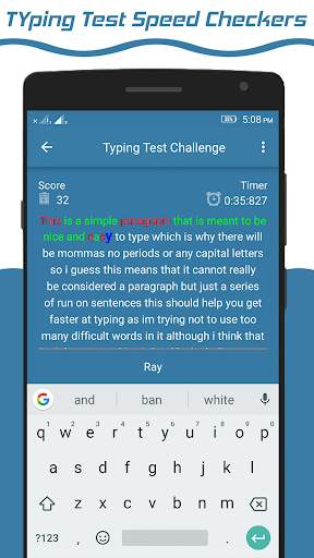 Typing Speed Test स्क्रीनशॉट 4