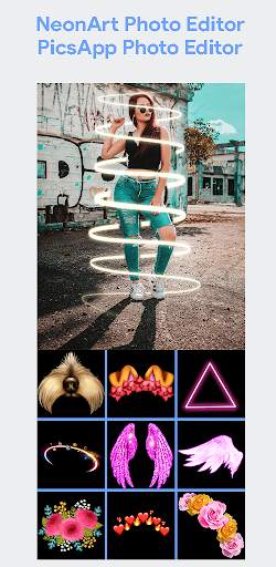 NeonArt Photo Editor - PicsApp Photo Editor 1 تصوير الشاشة