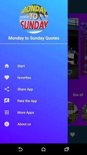 Monday to Sunday Quotes screenshot 1