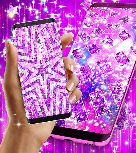 Purple glitter live wallpaper screenshot 6