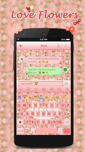 Love Flower Emoji Keyboard screenshot 1
