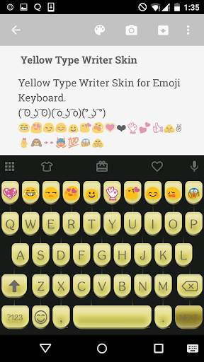Yellow Type Writer Keyboard स्क्रीनशॉट 1