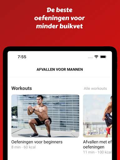 Thuis Afvallen voor Mannen - Fitness Oefeningen screenshot 12