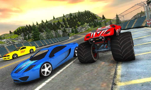 Crazy Car vs Monster Racing 3D screenshot 1