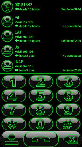 THEME GLOW GREEN EXDIALER screenshot 1