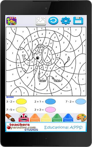 Kids Math Paint by Number Game screenshot 7