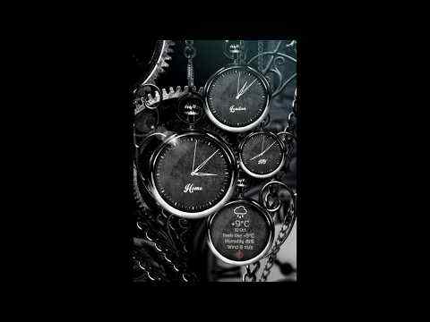 FREE Black Clock - Live Wallpaper screenshot 2