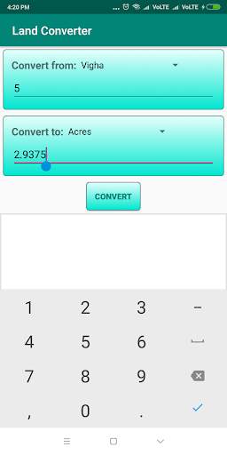 Bigha Hectare Land Area Converter screenshot 3