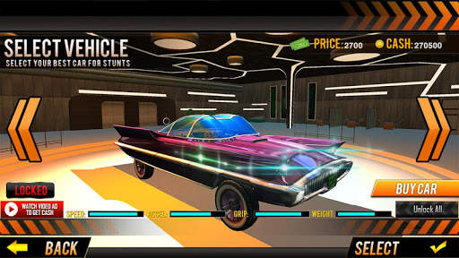 Mega Ramp Car Stunt- Mega Fly Impossible Car Stunt screenshot 2