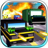 Blocky Road Blaster - Gun Race icon