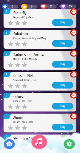 Anime Piano Magic Tiles Offline - Free Piano Games screenshot 2
