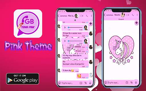 GB WA Theme Pink Aero App 2023 screenshot 7