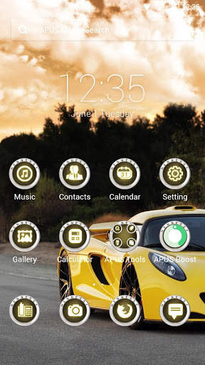 At full speed theme for APUS 1 تصوير الشاشة