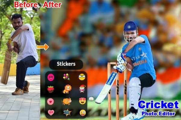 Cricket Photo Editor - Background Changer screenshot 4