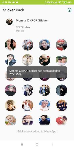 Monsta X Sticker for WhatsApp - WAStickerApps KPOP screenshot 4