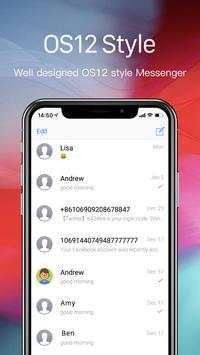OS12 Messenger for SMS 2019 - Call app screenshot 1