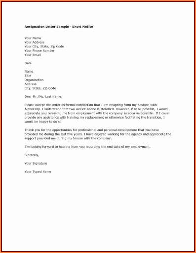 Resignation Letter Formats 2019 screenshot 4