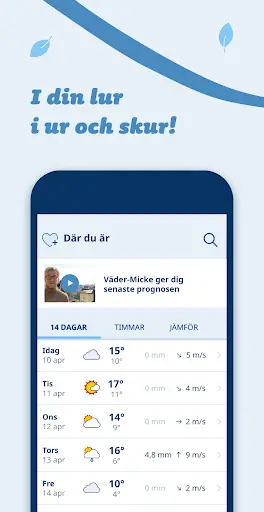Klart - Väder 1 تصوير الشاشة