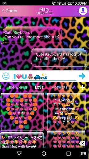 Rainbow Cheetah Emoji Keyboard स्क्रीनशॉट 4