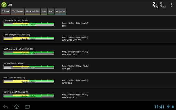 Wifi Analyzer (no LOCATION) screenshot 10