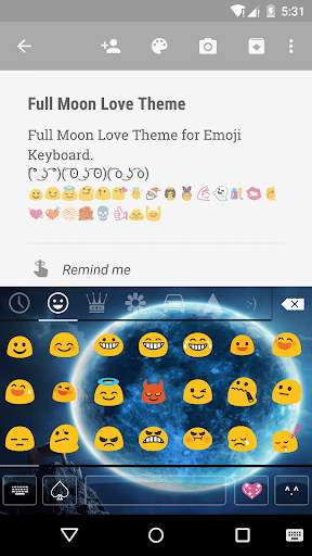 Full Moon Love Emoji Keyboard screenshot 2