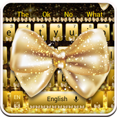 Gold Glitter Bowknot Tastatur icon