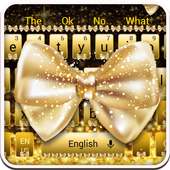 Gold Glitter Bowknot Keyboard on 9Apps