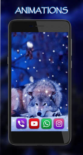 Wolves Night Live Wallpaper screenshot 3