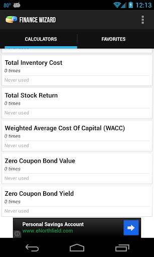 Finance Wizard - Calculator 1 تصوير الشاشة