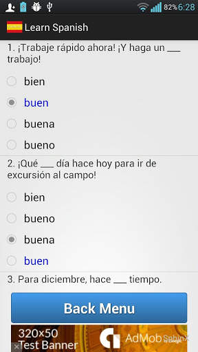 Spanish Exercise screenshot 5