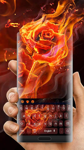 Fire roses flower keyboard screenshot 1